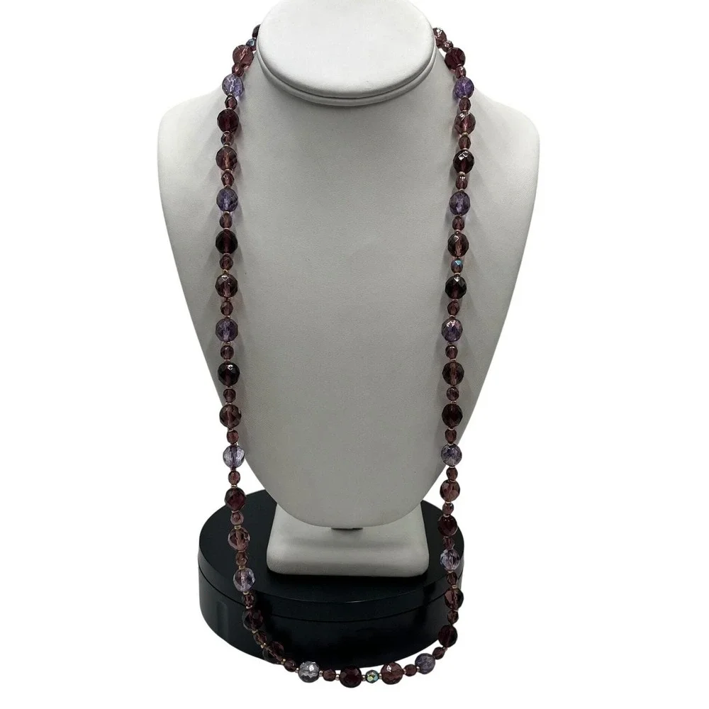 Joan Rivers Purple Aurora Borealis Faceted‎ Crystal Beaded 32